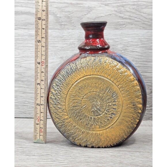 Vintage Pottery Vase Ceramic Abstarct Art Handmade Pot 6" Home Room Decor Gift - Picture 13 of 16